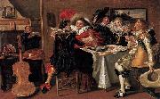 Dirck Hals Merry Company at Table oil on canvas